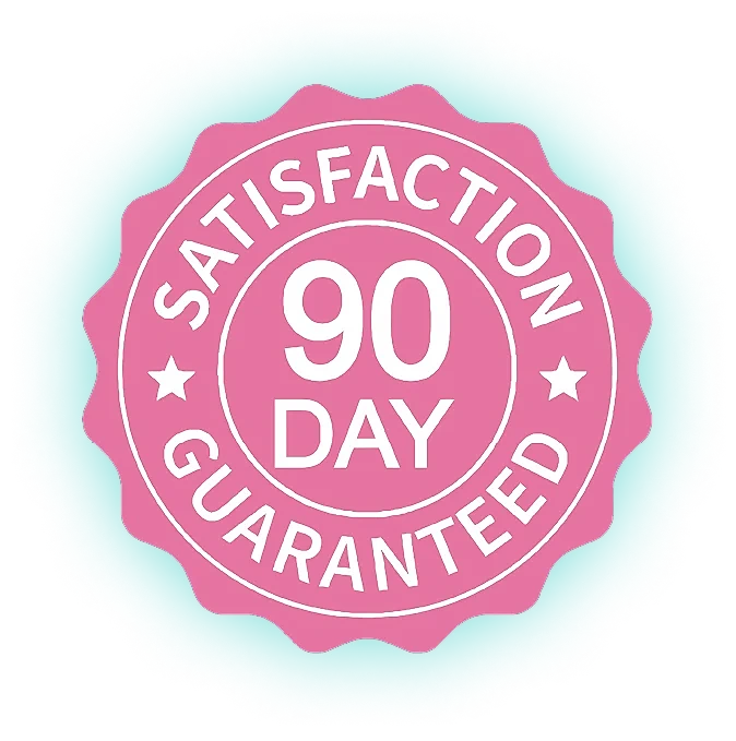 MyoGlow 90-day satisfaction guaranteed badge